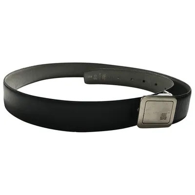 Pre-owned Lanvin Leather Belt In Black