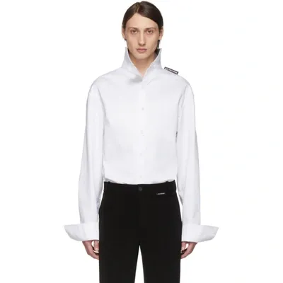 Balenciaga White Pulled Shirt