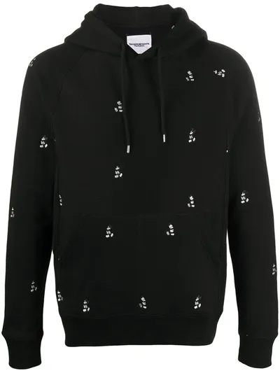 Takahiromiyashita The Soloist Takahiromiyashita Thesoloist. Mickey Mouse Embroidered Hoody In Black