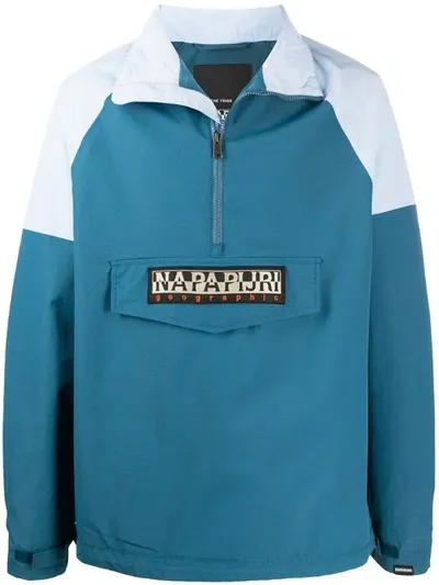 Napapijri Astros Colour Block Jacket In Blue