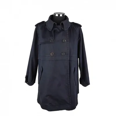 Pre-owned Miu Miu Blue Cotton Coat