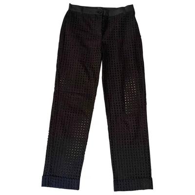 Pre-owned Pinko Trousers In Black