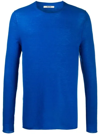 Zadig & Voltaire Teiss Fine-knit Sweater In Blue