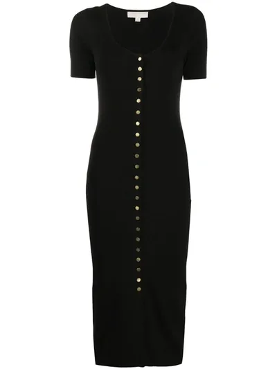 Michael Michael Kors Snap-button Dress In Black