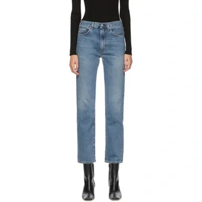 Totême Studio High-waisted Straight-leg Jeans In Blue