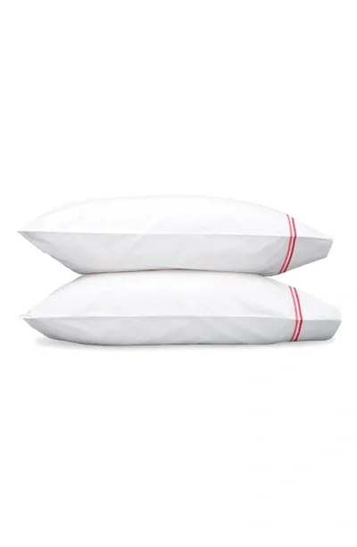 Matouk Essex 350 Thread Count Set Of 2 Pillowcases In Hibiscus