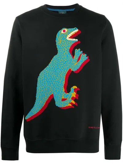 Paul Smith Dino Organic Cotton Sweatshirt In Black