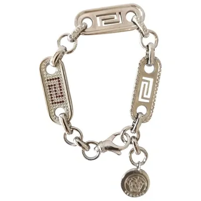 Pre-owned Versace Medusa Bracelet In Silver