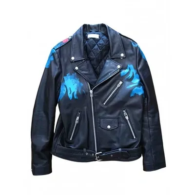 Pre-owned Faith Connexion Leather Jacket In Black