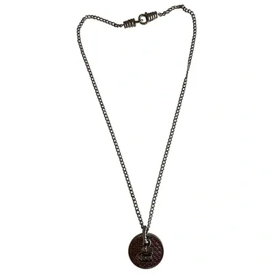 Pre-owned Just Cavalli Necklace In Silver