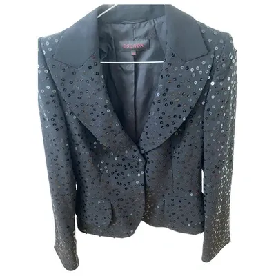 Pre-owned Escada Wool Suit Jacket In Black