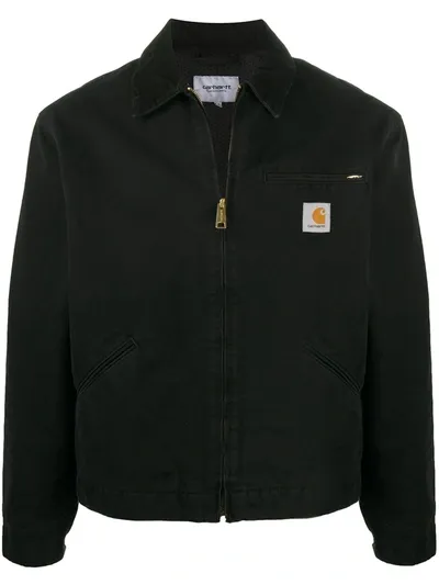 Carhartt Detroit Organic-cotton Denim Jacket In Black