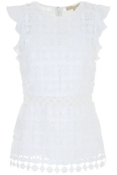 Michael Michael Kors Lace Top In White