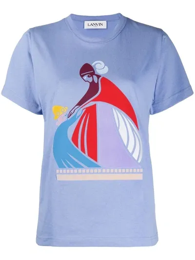 Lanvin Mother And Child Slim-fit T-shirt In Blue