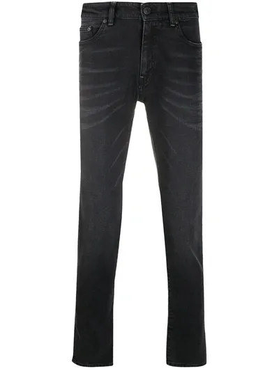 Pt01 Mid-rise Slim Fit Jeans In Black