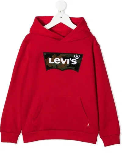 Levi's Kids' Branded Hoodie In Red