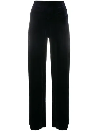 Norma Kamali Wide Leg Trousers In Black