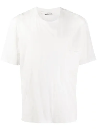 Jil Sander Boxy Fit Patch Pocket T-shirt In White