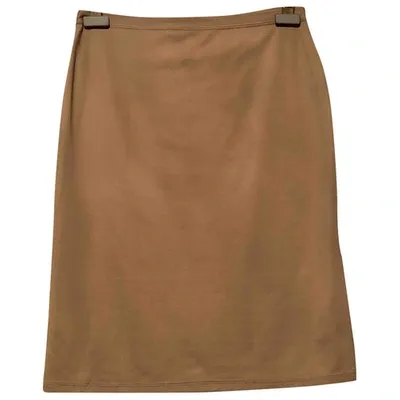 Pre-owned Miu Miu Mid-length Skirt In Beige