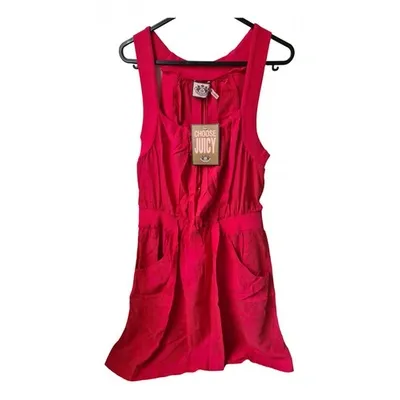 Pre-owned Juicy Couture Silk Mini Dress In Pink