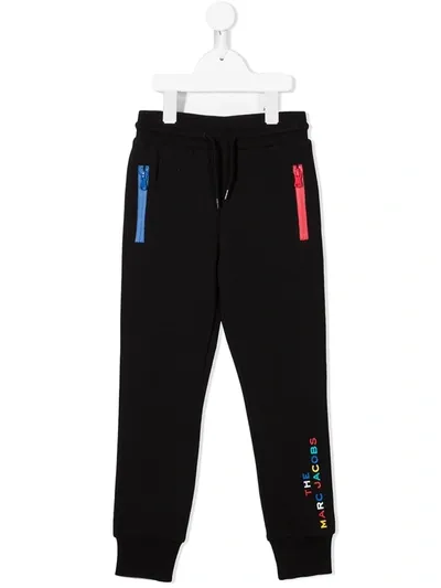 Little Marc Jacobs Kids' Logo-print Track Pants In Black