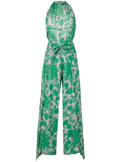 Alexis Shasta Botanical Print Jumpsuit In Green