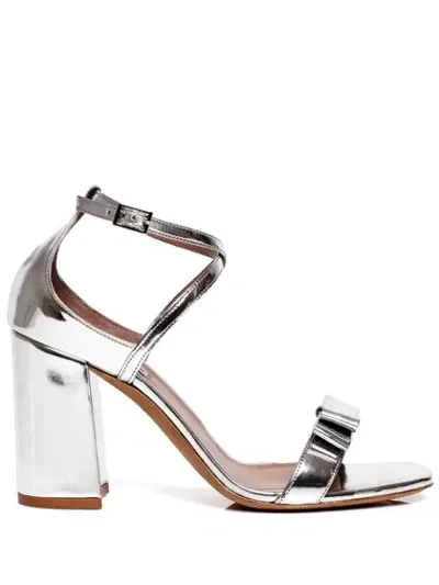 Tabitha Simmons Women's Hudson Bow High-heel Slingback Sandals In Metallic