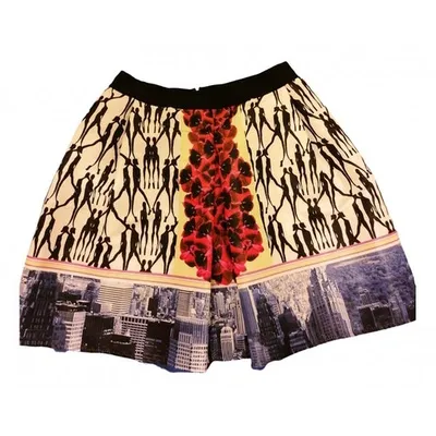 Pre-owned Pinko Mini Skirt In Multicolour