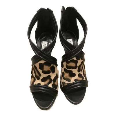 Pre-owned Altuzarra Leather Sandals In Black