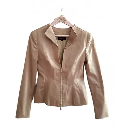 Pre-owned Escada Jacket In Beige