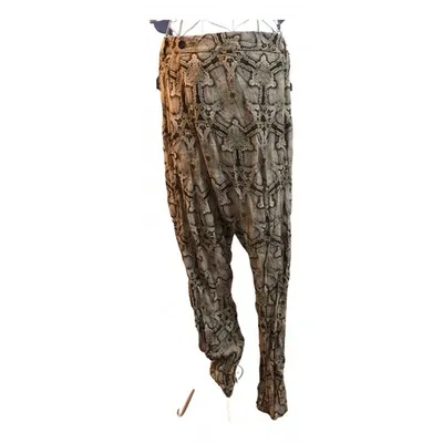 Pre-owned Roberto Cavalli Silk Trousers