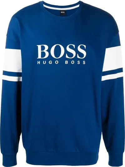 Hugo Boss Bodywear Authentic Logo Sweatshirt In Navy-blue