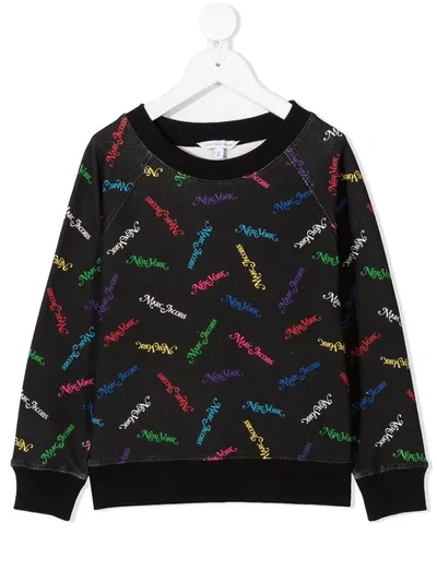 Little Marc Jacobs Kids' Logo-print Cotton Sweatshirt In Black