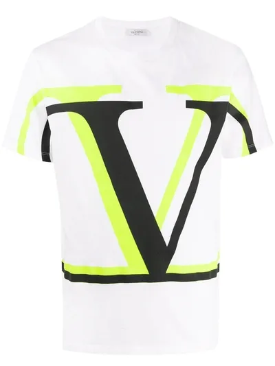 Valentino Vlogo White Cotton T-shirt