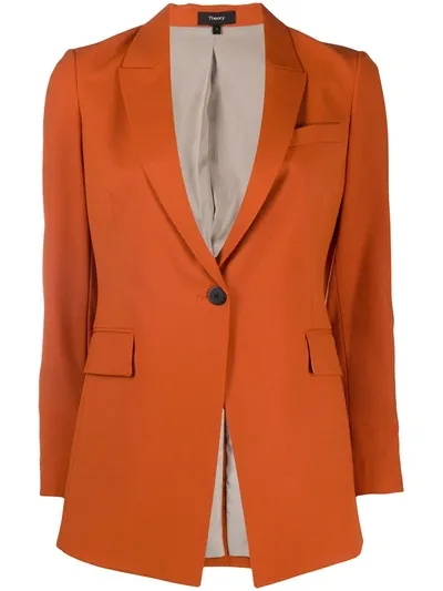 Theory Etiennette Blazer In Orange