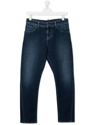 Emporio Armani Teen Straight Leg Jeans In Unica