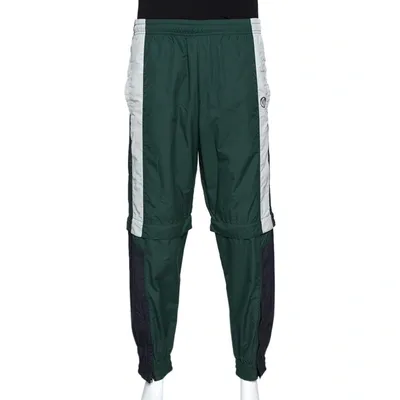 Pre-owned Vetements Green & Black Convertible Zip Off Track Pants Xs