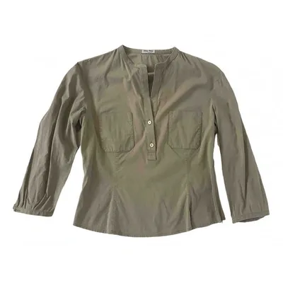 Pre-owned Miu Miu Shirt In Green