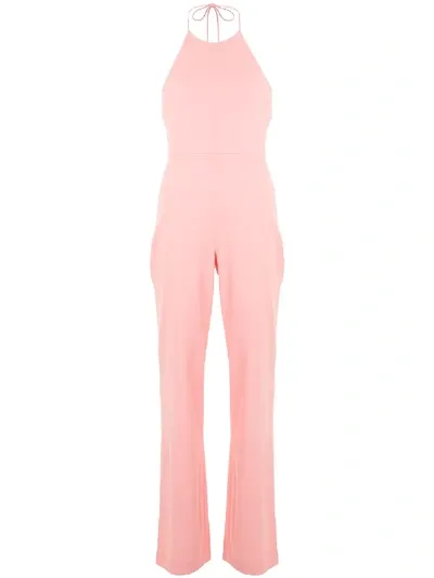 Alice And Olivia Adinah High Neck Sleeveless Jumpsuit In Pink