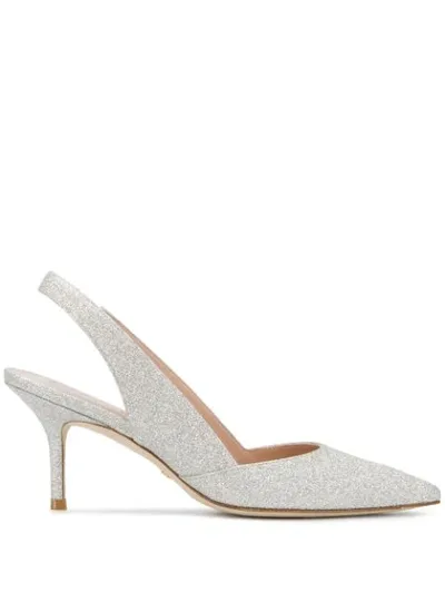 Stuart Weitzman Women's Leilana 75 Slingback Pumps In Silver