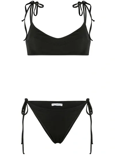 Sian Swimwear Louise Tie-shoulder Bikini In Black