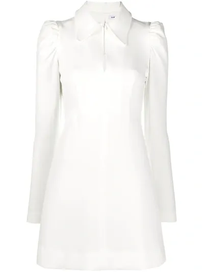 P.a.r.o.s.h Statement Collar Mini Dress In White