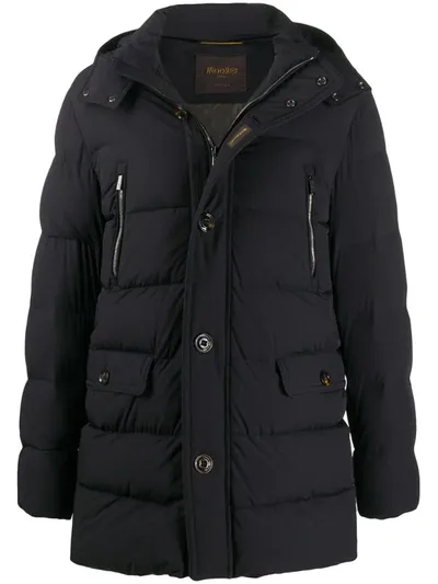 Moorer Gorner Mid-length Padded Coat In Darkblue