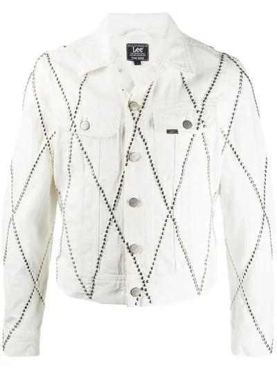 Stefan Cooke X Lee Studded Denim Jacket In White