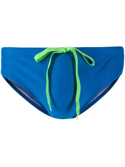 John Richmond Cipriana Logo-print Swim Briefs In Blue