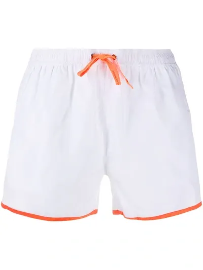 John Richmond Rian Logo-print Swim Trunks In White