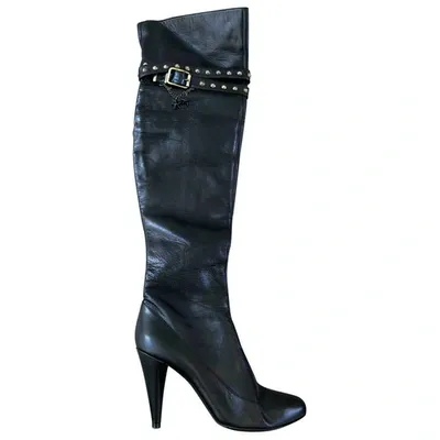 Pre-owned Marc Jacobs Leather Boots In Black