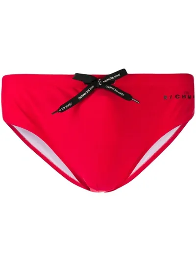 John Richmond Evar Swimming Trunks In Red