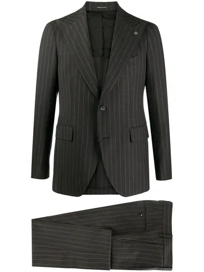 Tagliatore Tailored Two-piece Pinstripe Suit In Grey