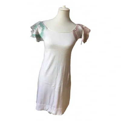 Pre-owned Emporio Armani Mini Dress In White